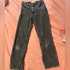 Abercrombie & Fitch Dark Gray High Rise Jeans